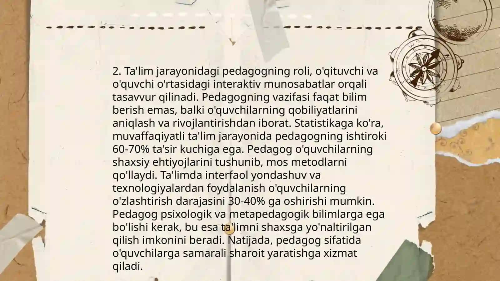 Pedagog kasbining jamiyatdagi órni 4