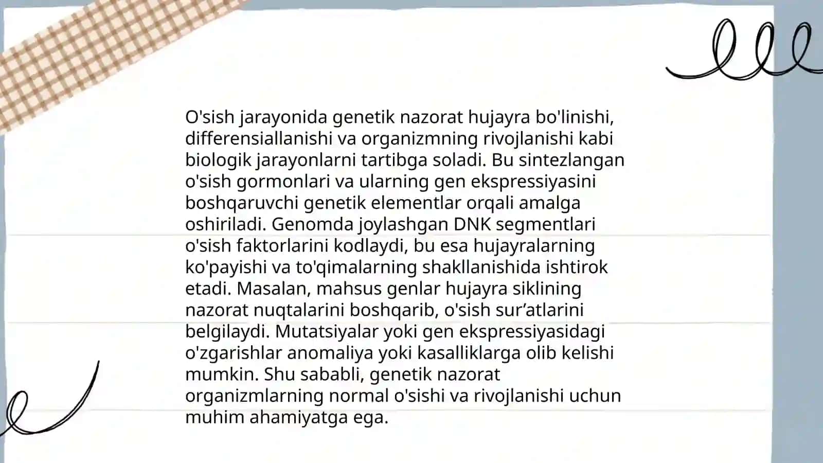 O'sish va rivojlanish geteroxroniyasi 4