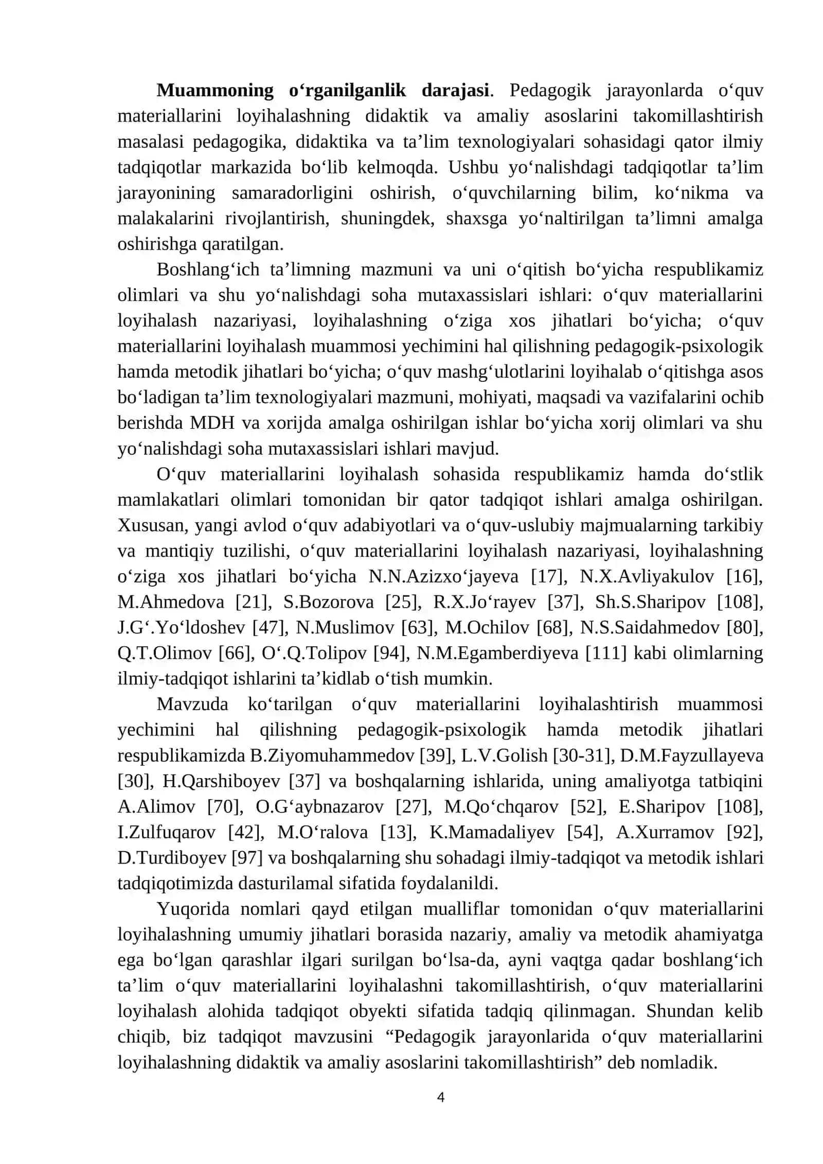 "O‘QUV MATERIALLARINI LOYIHALASHNING DIDAKTIK VA AMALIY ASOSLARINI TAKOMILLASHTIRISH" 4