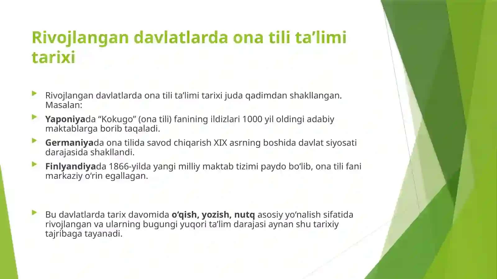 Ona Tili Ta'limida Rivojlangan  Xorijiy Davlatlar Tajribasi 4