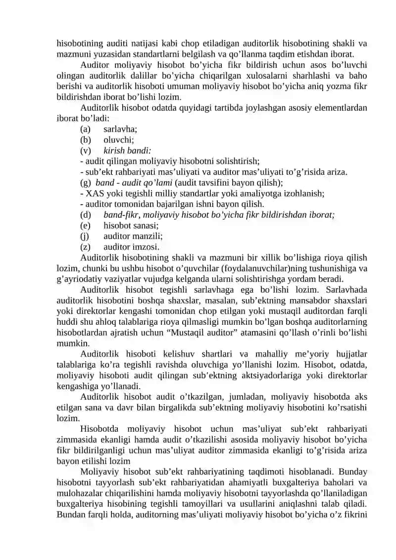 Auditorlik xulosasi 4