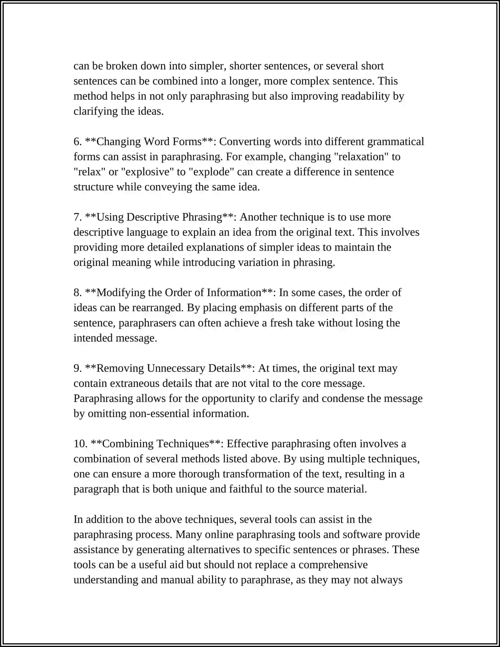 PARAGRAPHRAZING, REFERENCING, SUMMARIZING 4