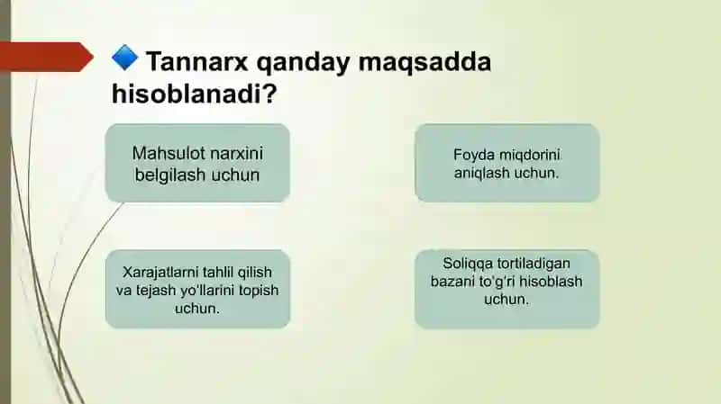 Mahsulot tannarxiga kiritilmaydigan xarajatlar tarkibi 4