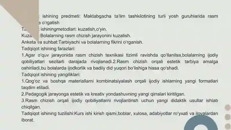 MAKTABGA TAYYORLOV GURUHDA BOLALARNI RASM CHIZISHGA O‘RGATISH METODLARI 4