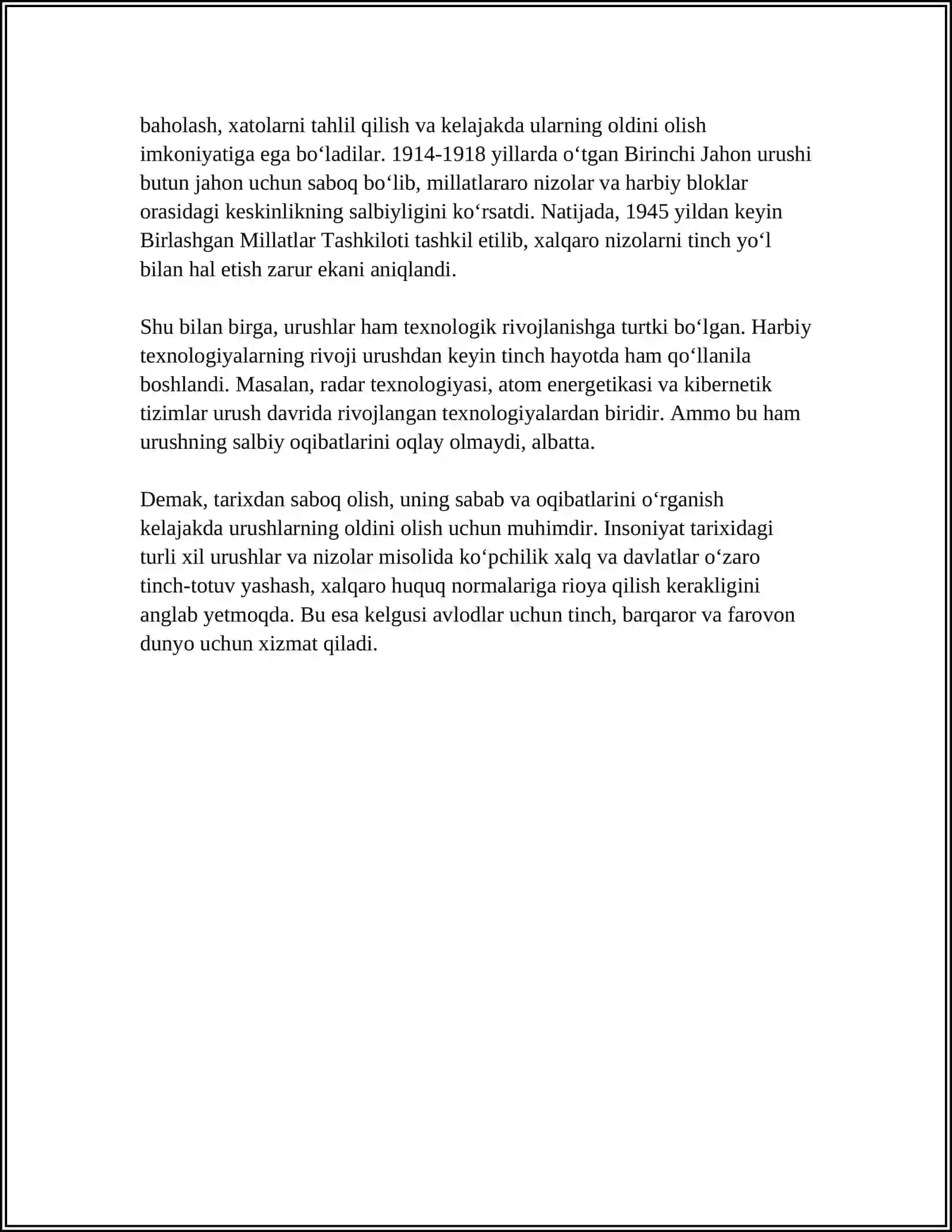 TARIXIY TAJRIBADAN SABOQ OLISH 4