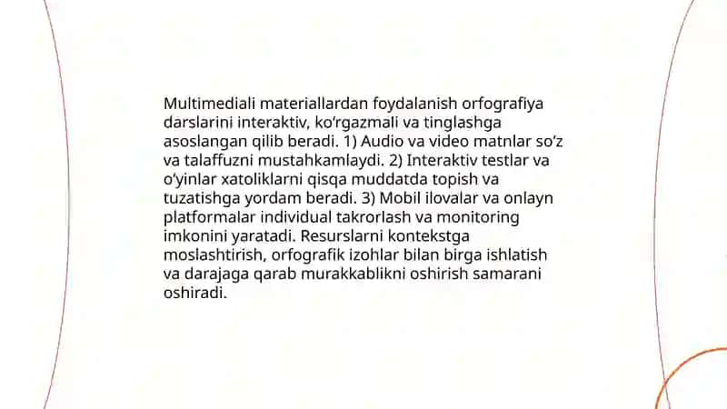 Orfografiyani o‘rganishda kreativ metod va usullar 4