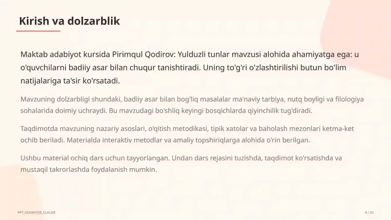 Yulduzli tunlar (11-sinf) 4