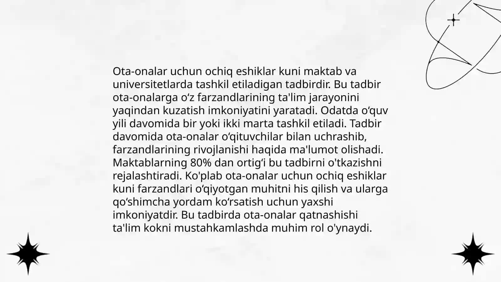 MTT tarbiyachilari ota-onalar va oila hamkorligidagi eng keng tarqalgan ish shakllari va usullari 4