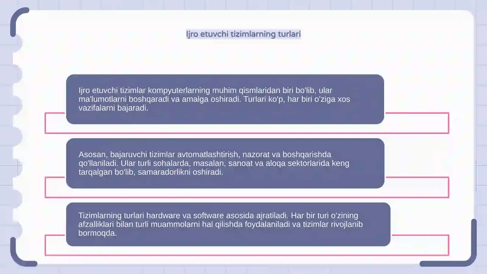 Ijro etuvchi tizimlar 4