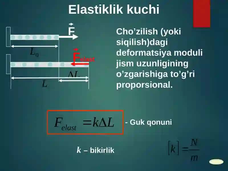 Elastiklik kuchi prezentatsiya 4