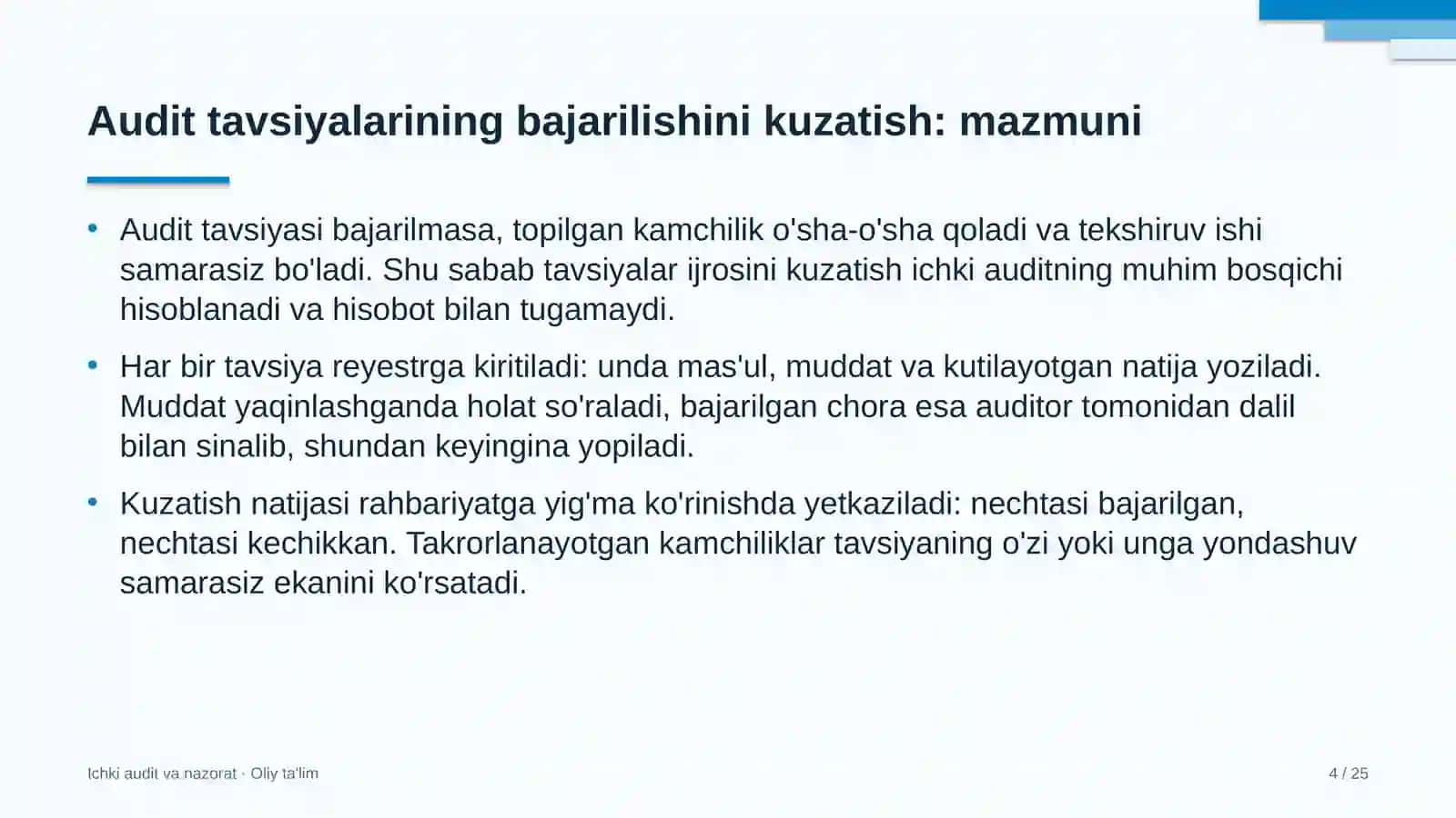 festival turizmida audit tavsiyalarining bajarilishini kuzatish 4164 4
