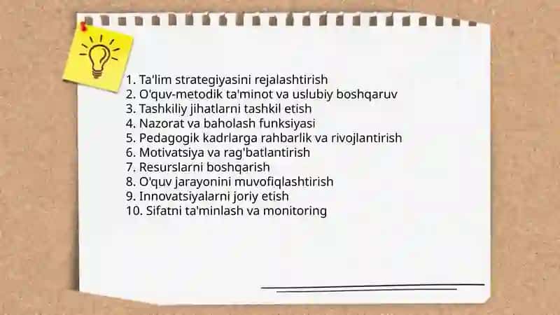 Pedagogika fanining boshqaruv jarayonidagi vazifalari 4
