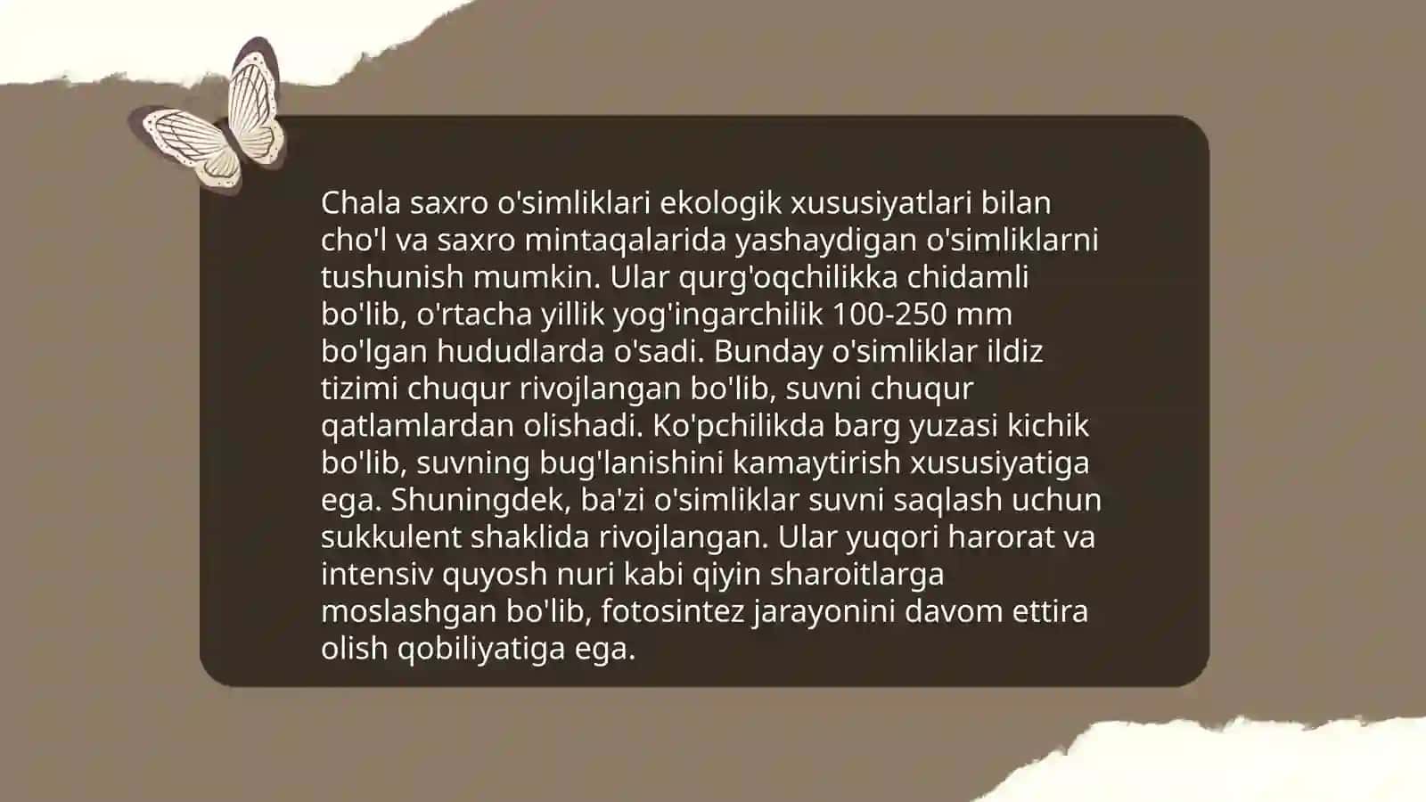 Chala saxro va saxro mintaqasi hududlarining o'simliklaeini o' rganish 4