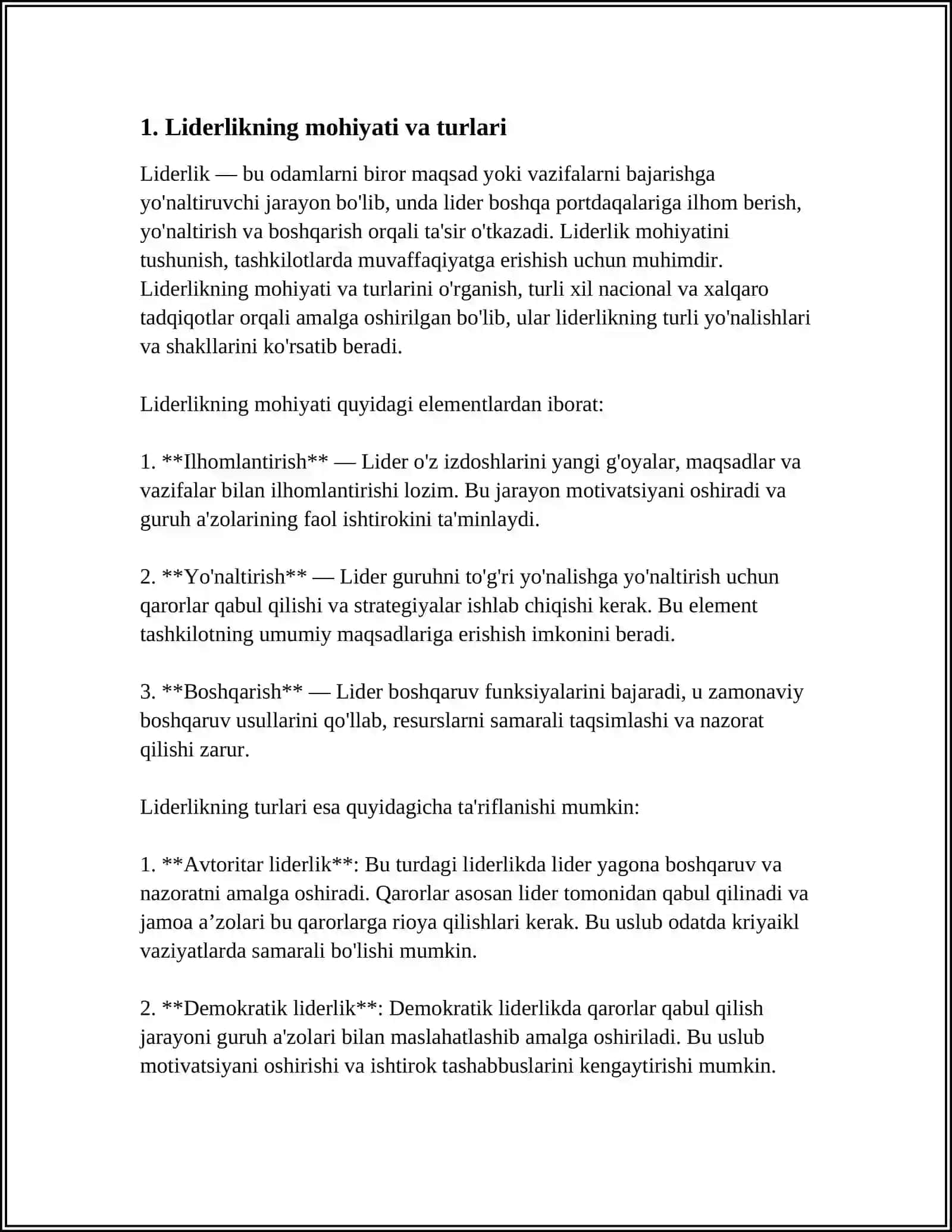 MEHNAT PSIXALOGIYASIDA LIDERLIKNING PSIXALAGIK ASOSLARI 4