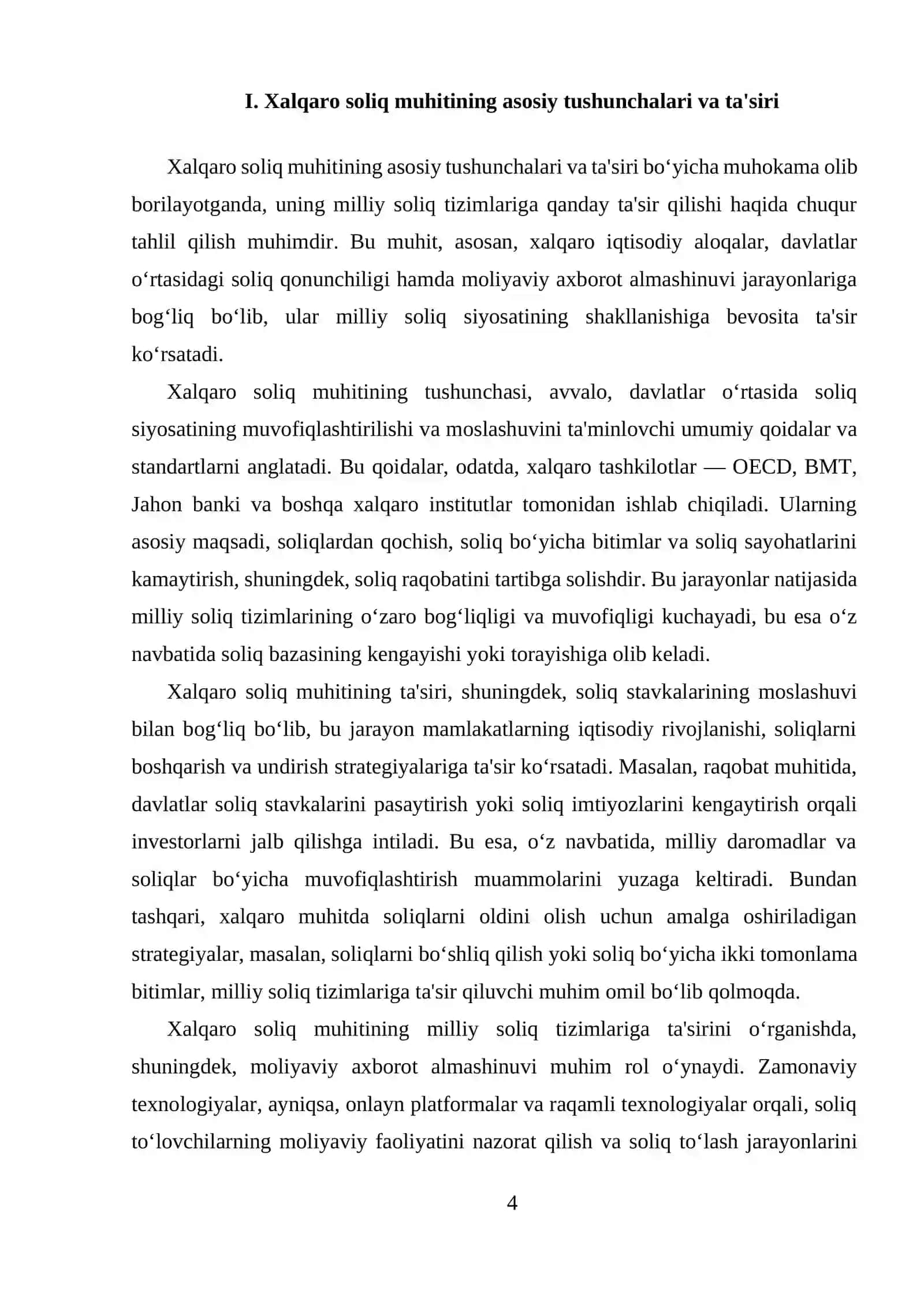 Xalqaro soliq muhitining milliy soliq tizimlarga ta'siri 4