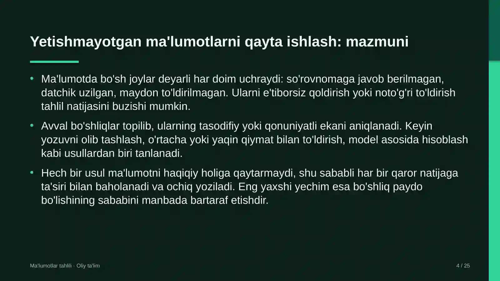 oliy ta'lim muassasalarida yetishmayotgan ma'lumotlarni qayta ishlash 2971 4