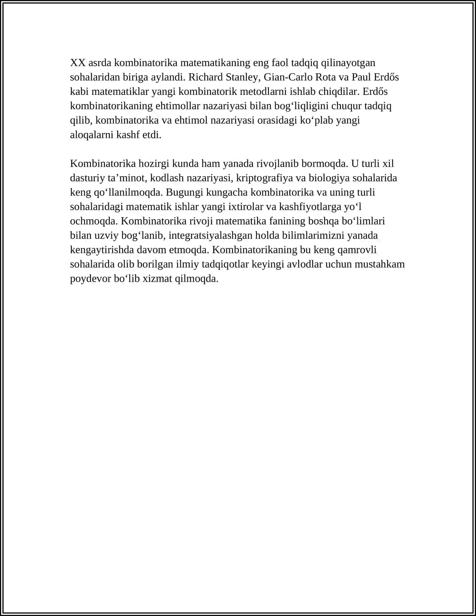 KOMBINATORIKA FANI RIVOJLANISH TARIXI 4
