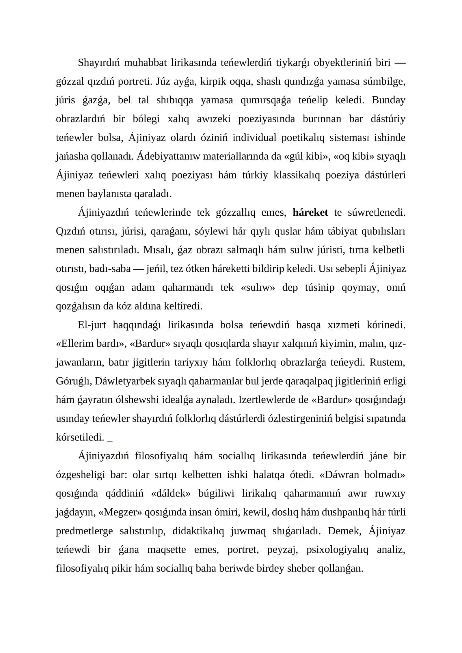 « Kórkemlew quralları hám stilistika» PÁNIN 4
