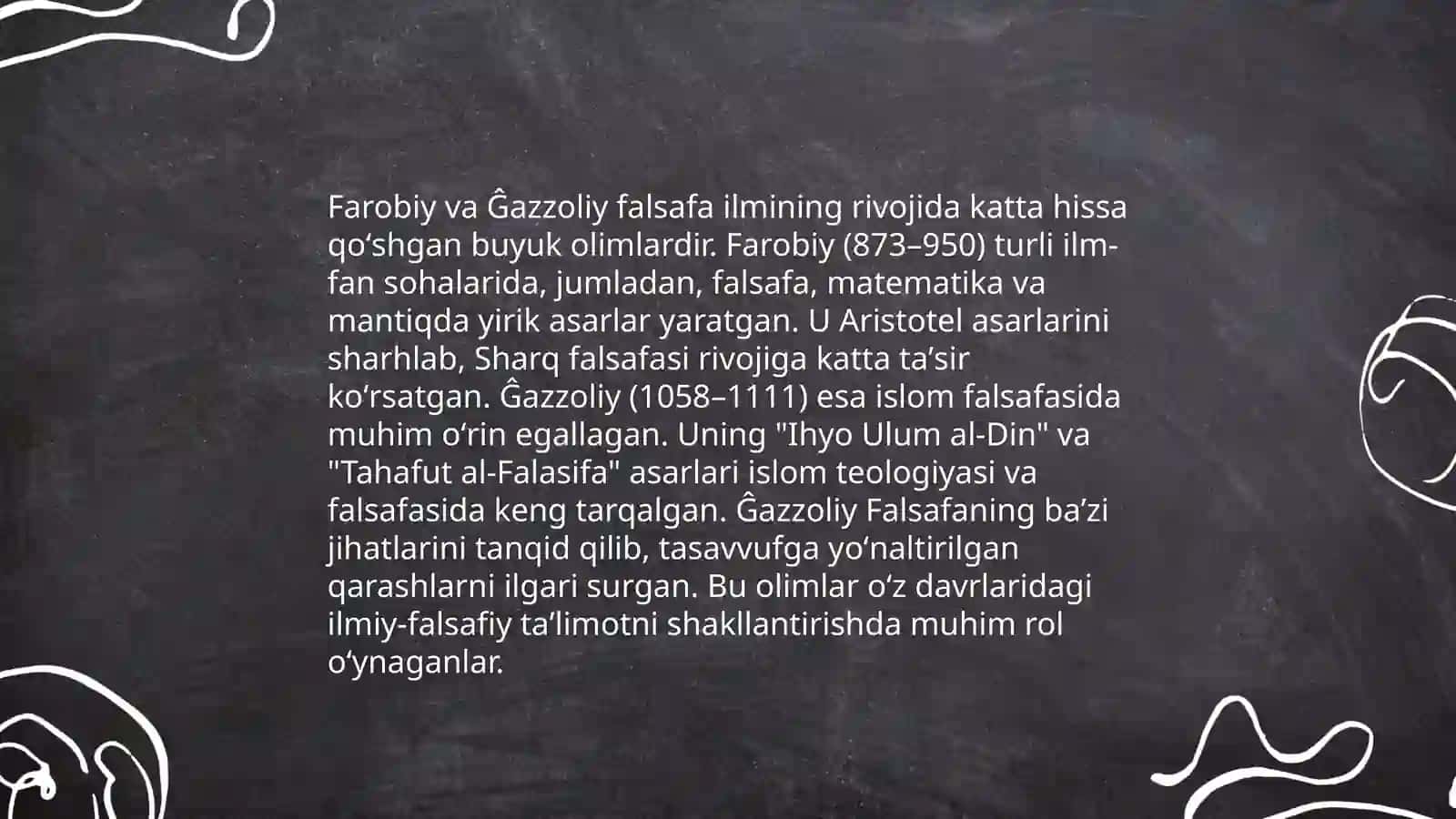 Abu Nasir Farobiy va Ĝazzoliyning falsafa ilmiga oid qarashlarini qiyosiy tahlil etish 4