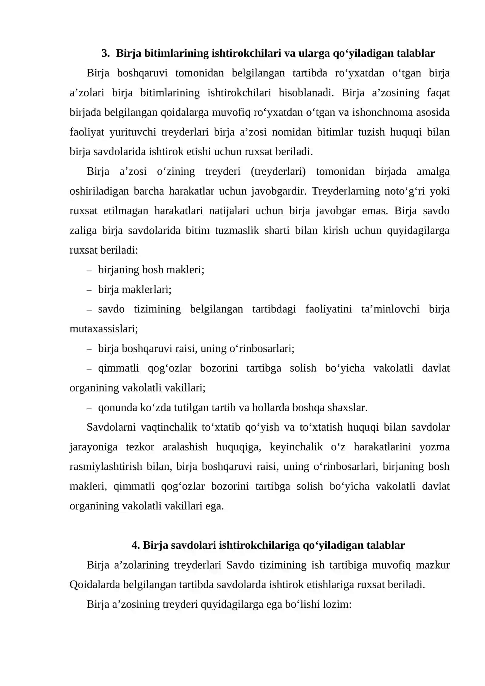 Qimmatli qog‘ozlar savdosi bitimlari 4