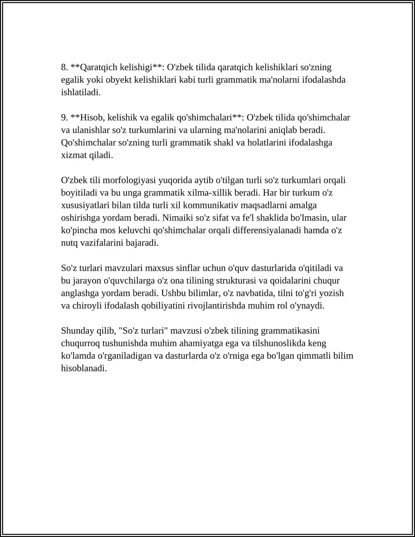 BOSHLANGICH SINF OQUVCHILARINI MORFOLOGIK TAHLILGA O'RGATISJ 4