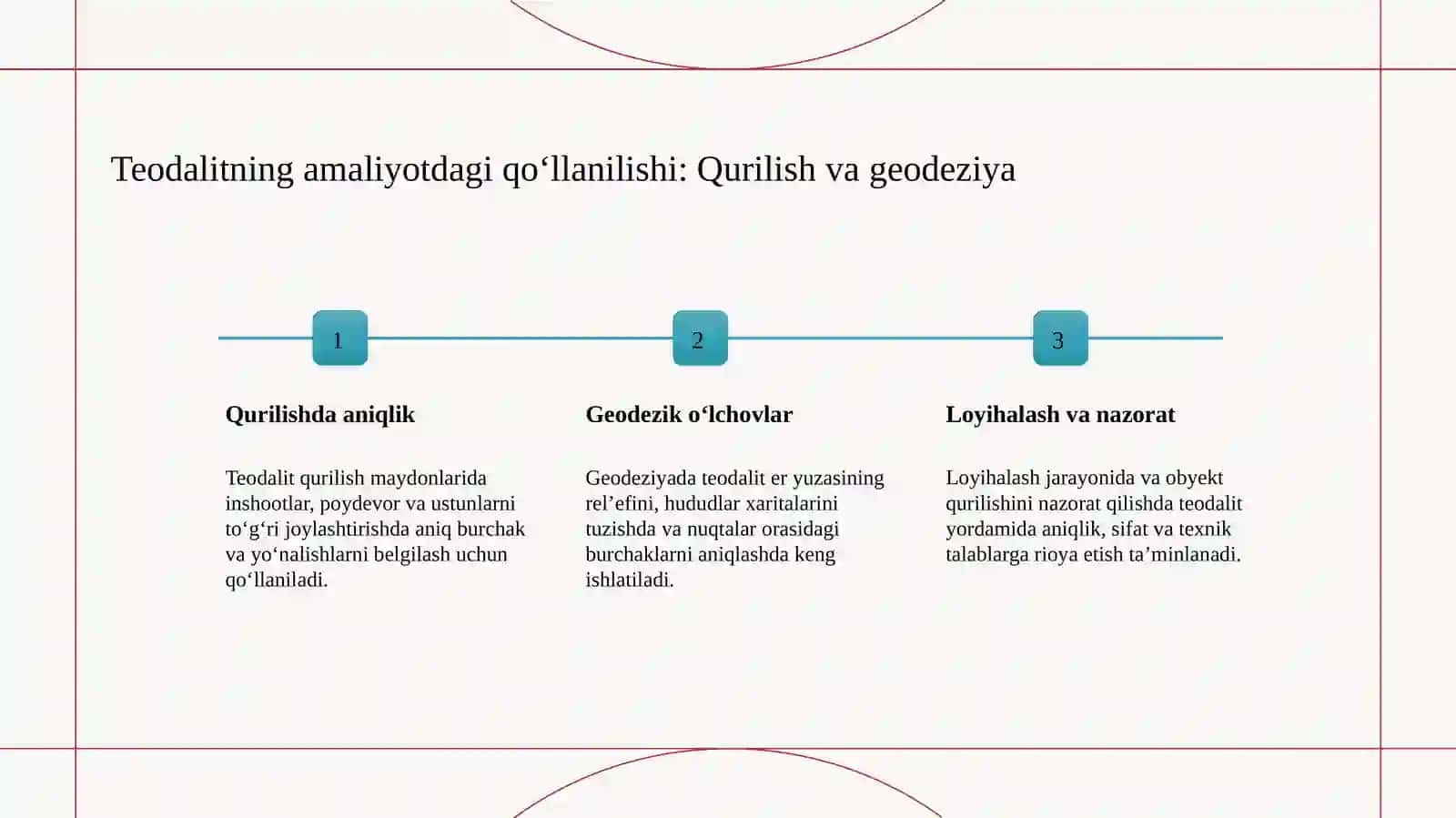 Teodalit, Teodalit bilan burchak o'lchash 4