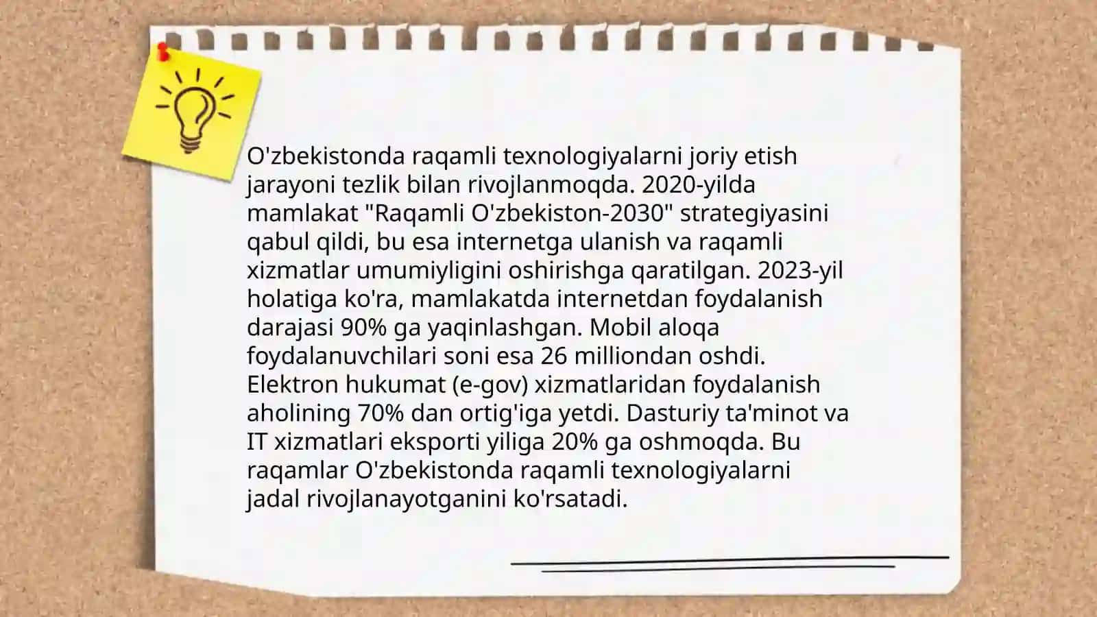 Oʻzbekistonda ijtimoiy iqtisodiy sohalarni innovatsion rivojlantirish va raqamlantirish odimlari 4