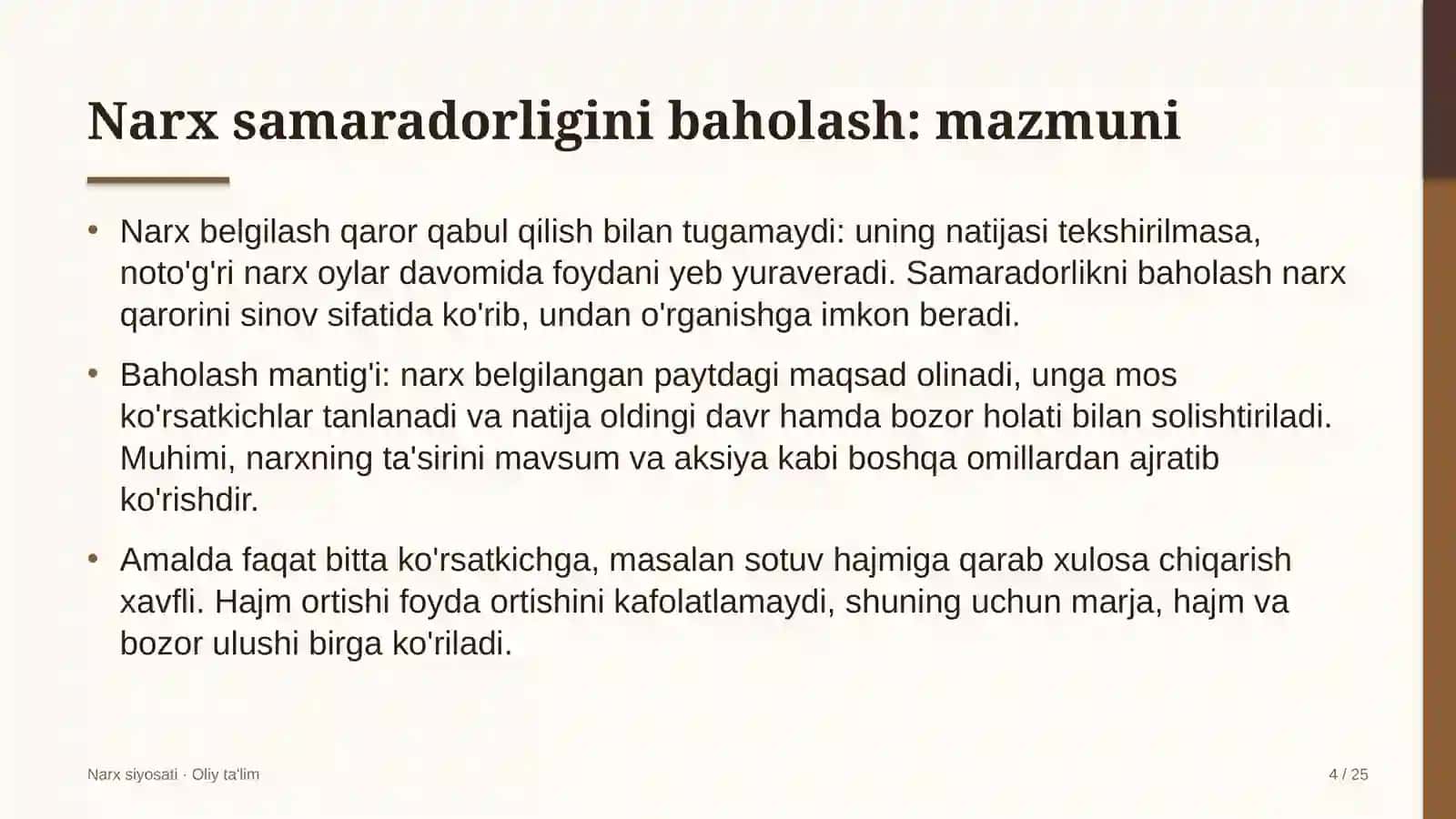 Ko'mir sanoatida narx samaradorligini baholash 4