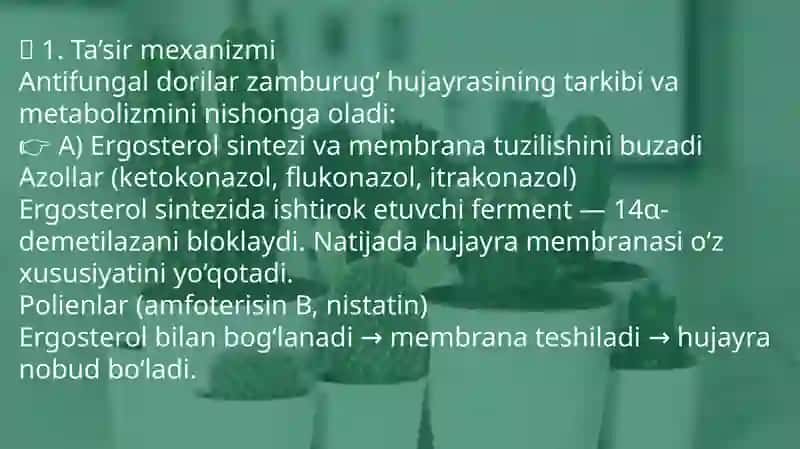 Zambrugʻlarga qarshi dori vositalarining klinik farmakologiyasi 4