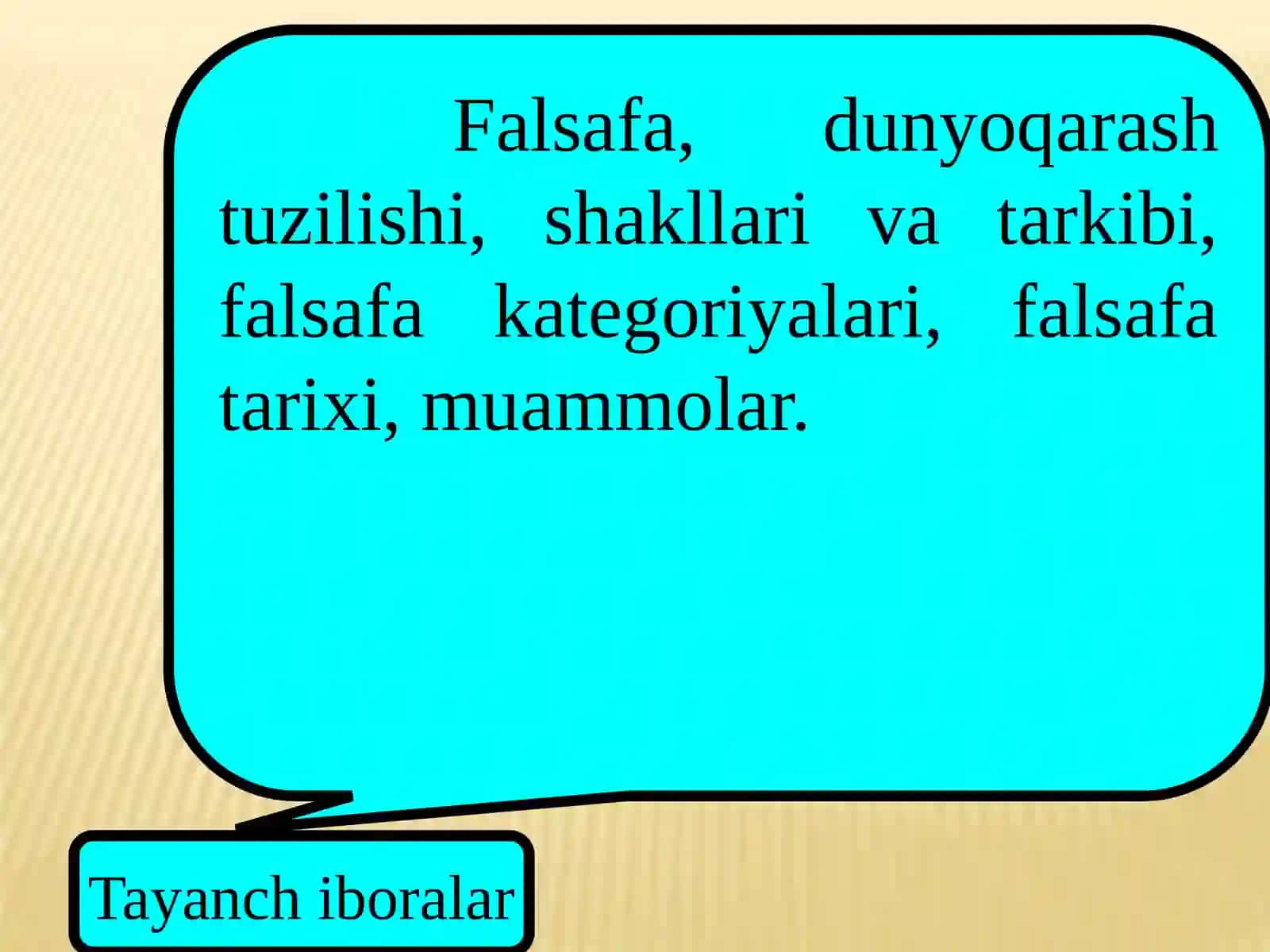 Falsafa. -Toshkent: TMU, 2019. 5-16betlar 4
