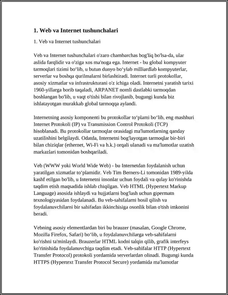 Web va Internet tushunchalari 4