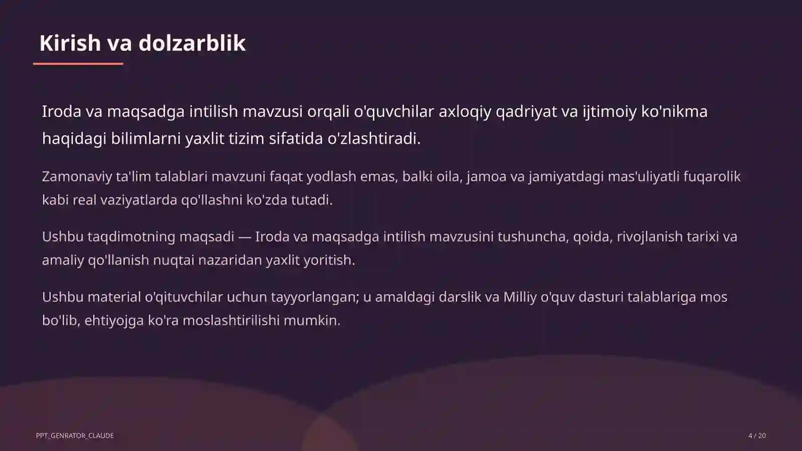 Iroda va maqsadga intilish (9-sinf) 4