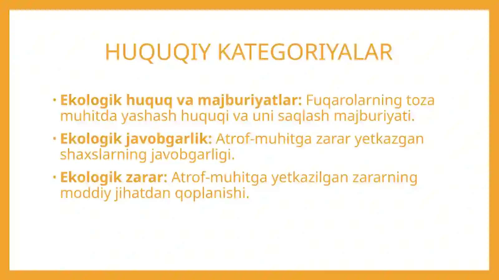 Atrof-muhit huquqi va ekologik siyosatning asoslari 4