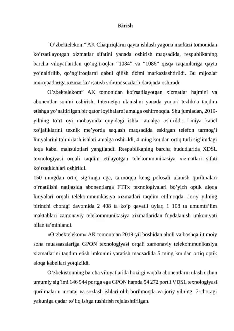 Namangan – Sirdaryo viloyatlari orasida optik transport tarmog‘ini loyixalashtirish 4