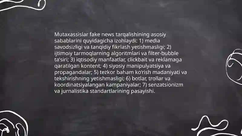 Fake News haqida mutaxassislar nima deydi 4