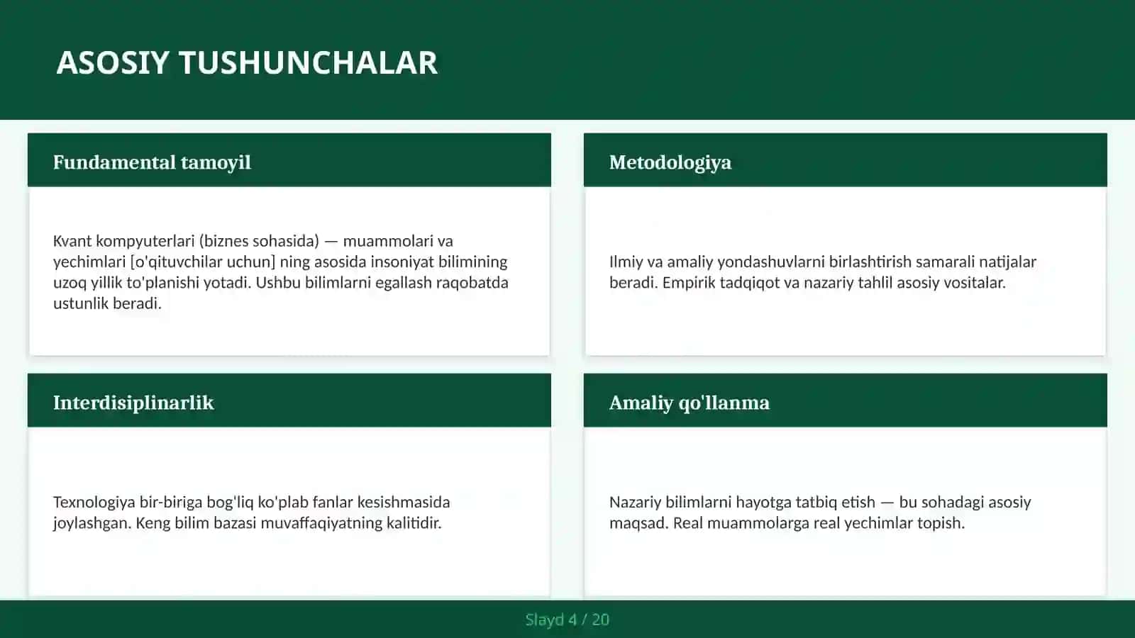 Kvant kompyuterlari (biznes sohasida) — muammolari va yechimlari [O'qituvchilar uchun] 4
