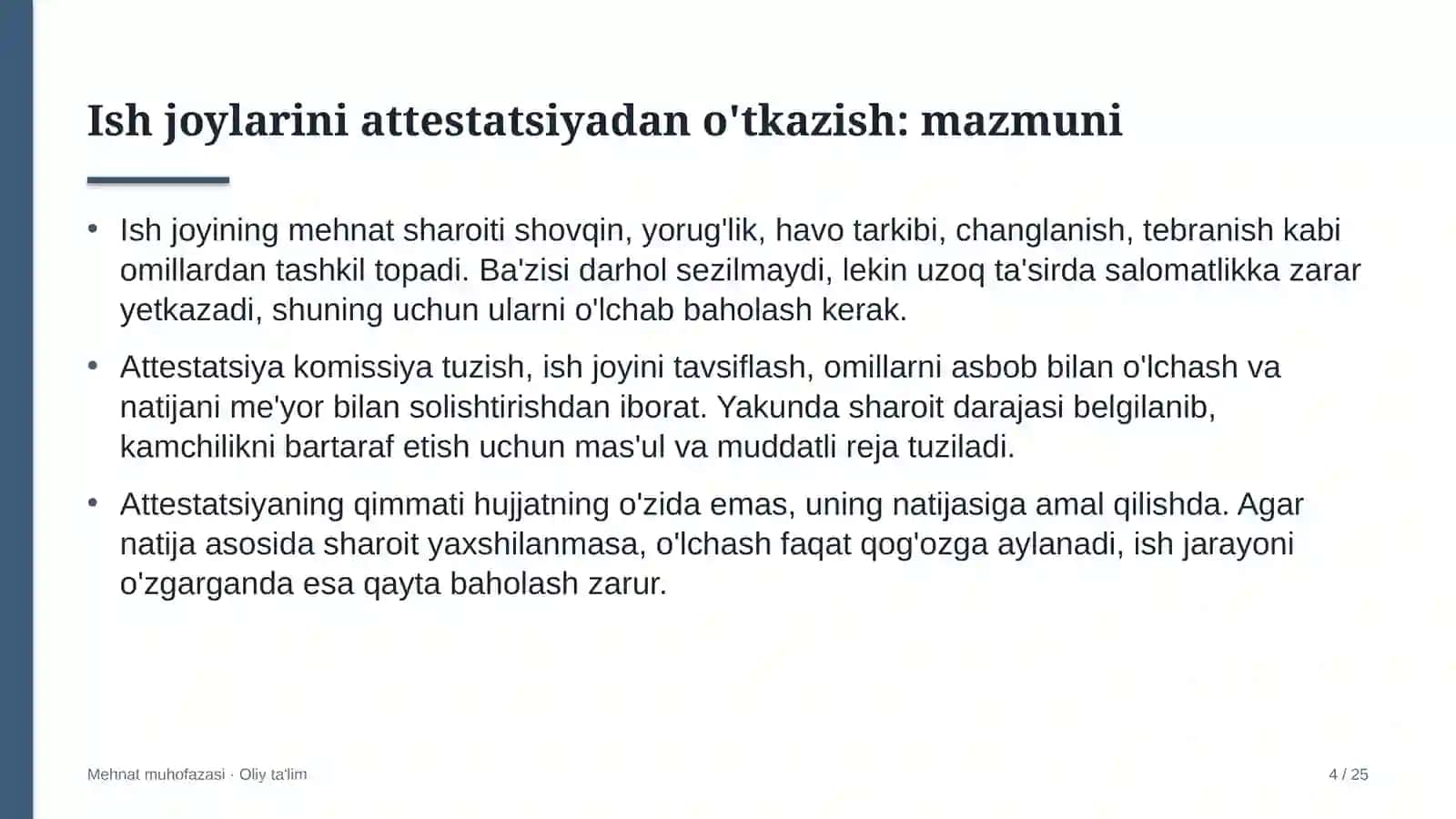 qo'ychilikda ish joylarini attestatsiyadan o'tkazish 2707 4