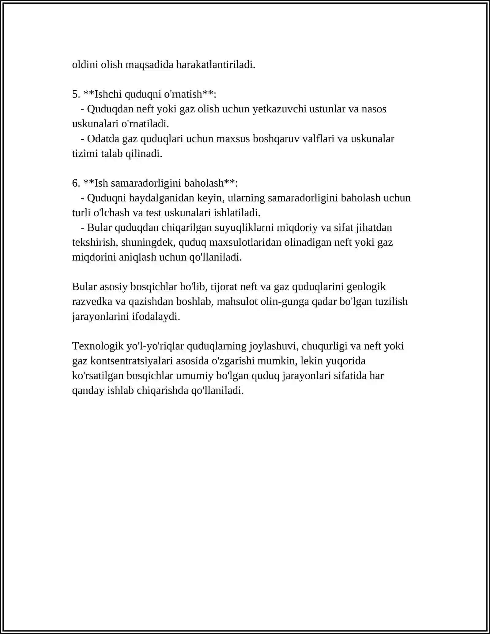 NEFT VA GAZ QUDUQLARINI BURG’ULASH REJIMI 4