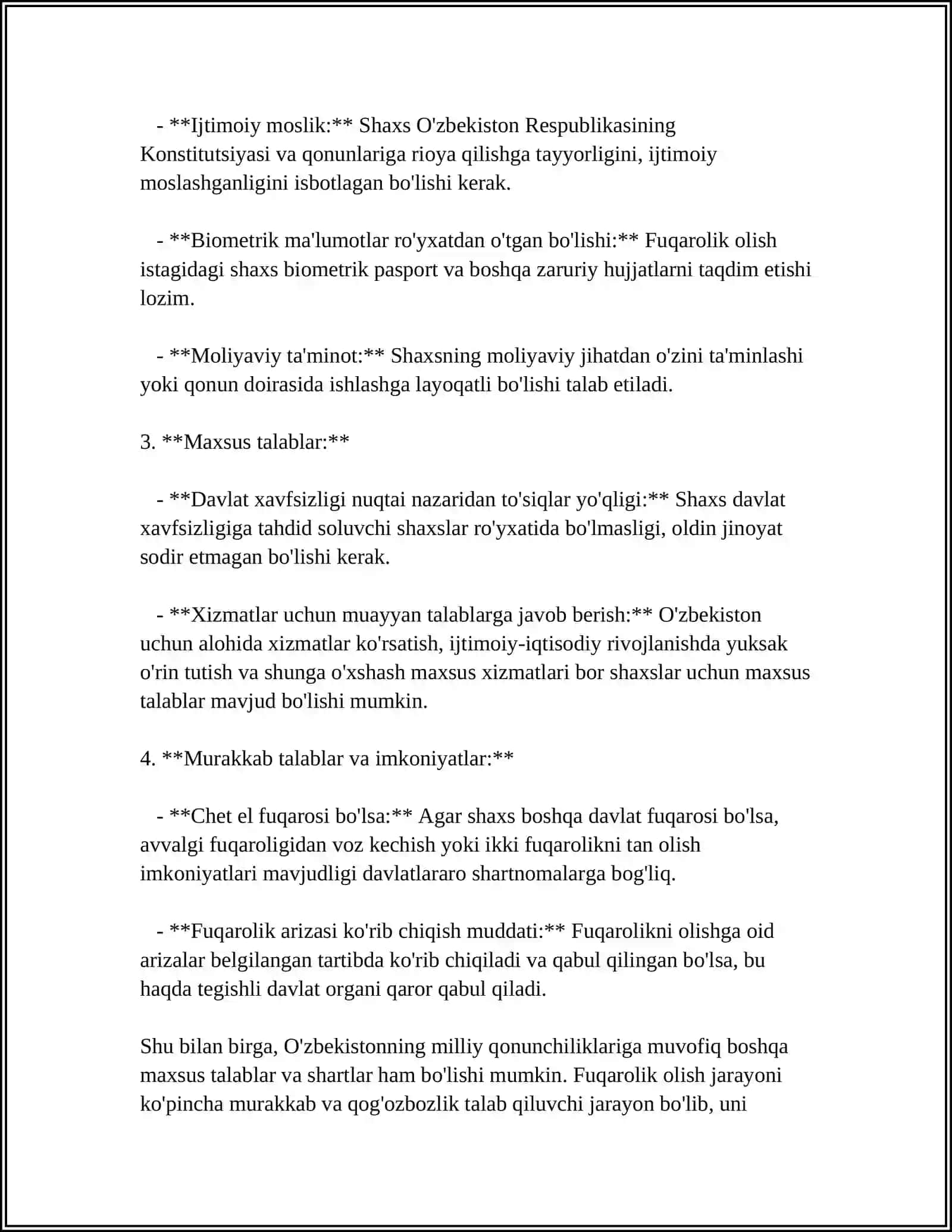 FUQAROLIKNING QABUL QILINISH ASOSLARI 4