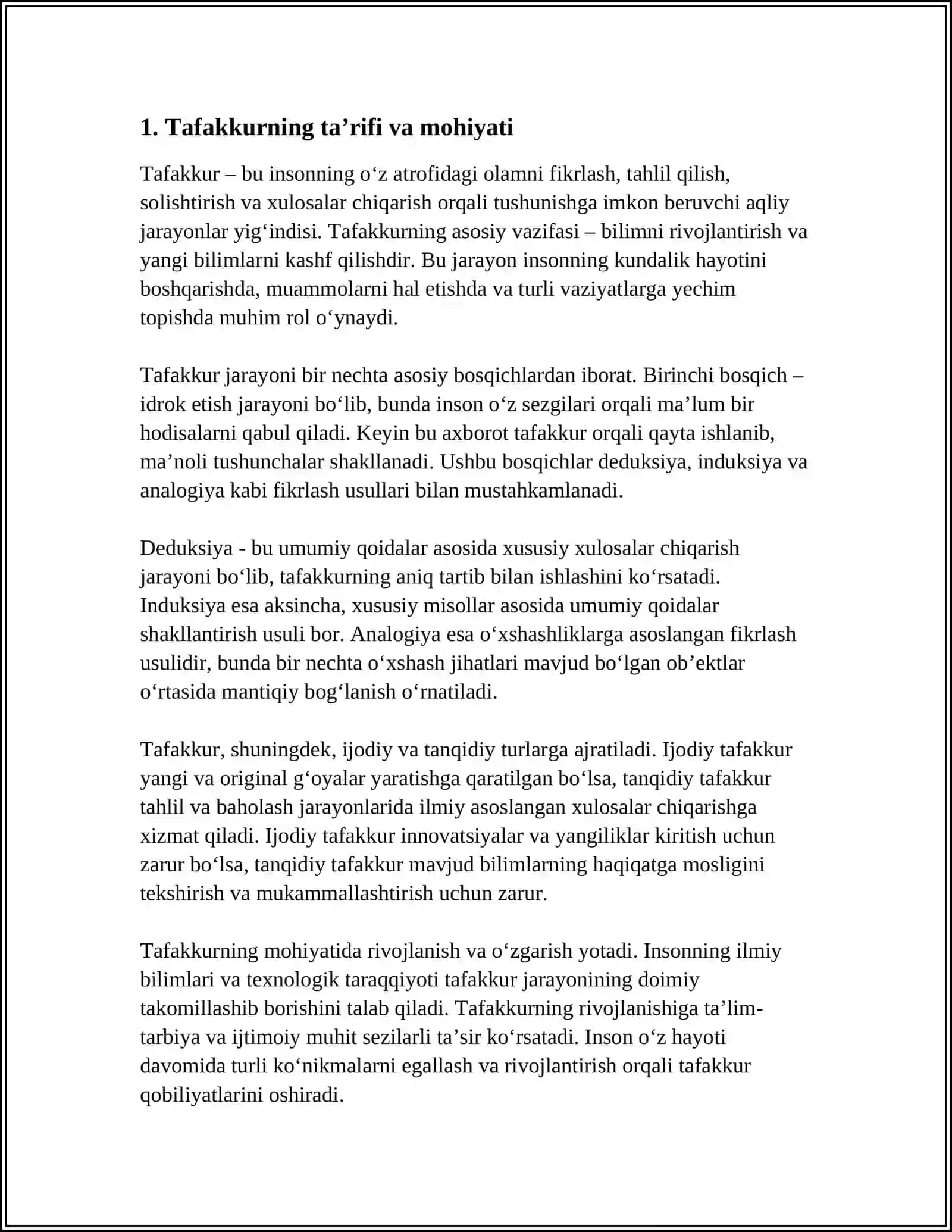 TAFAKKUR HAQIDA UMUMIY TUSHUNCHA 4