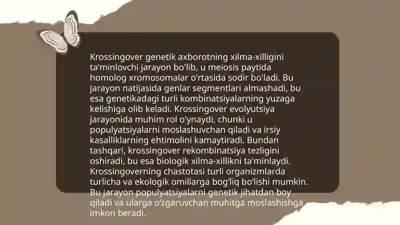 Genetik Krossingover Jarayoni 4