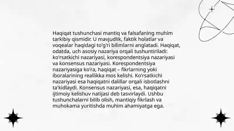 Falsafa fanidan tayyorlagan mustaqil ish 4