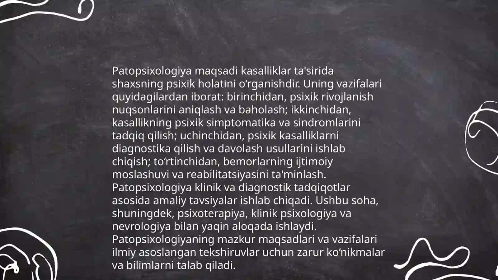Patopsixologiyaning psixiatriya bilan bo’lgan munosabati 4