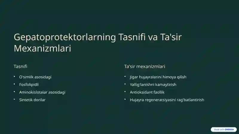 Jigar Faoliyatiga Ta'sir Etuvchi Vositalar va Gepatoprotektorlar 4