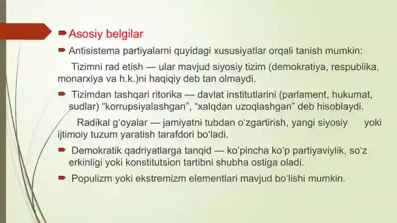 ANTISISTEM PARTIYALAR 4