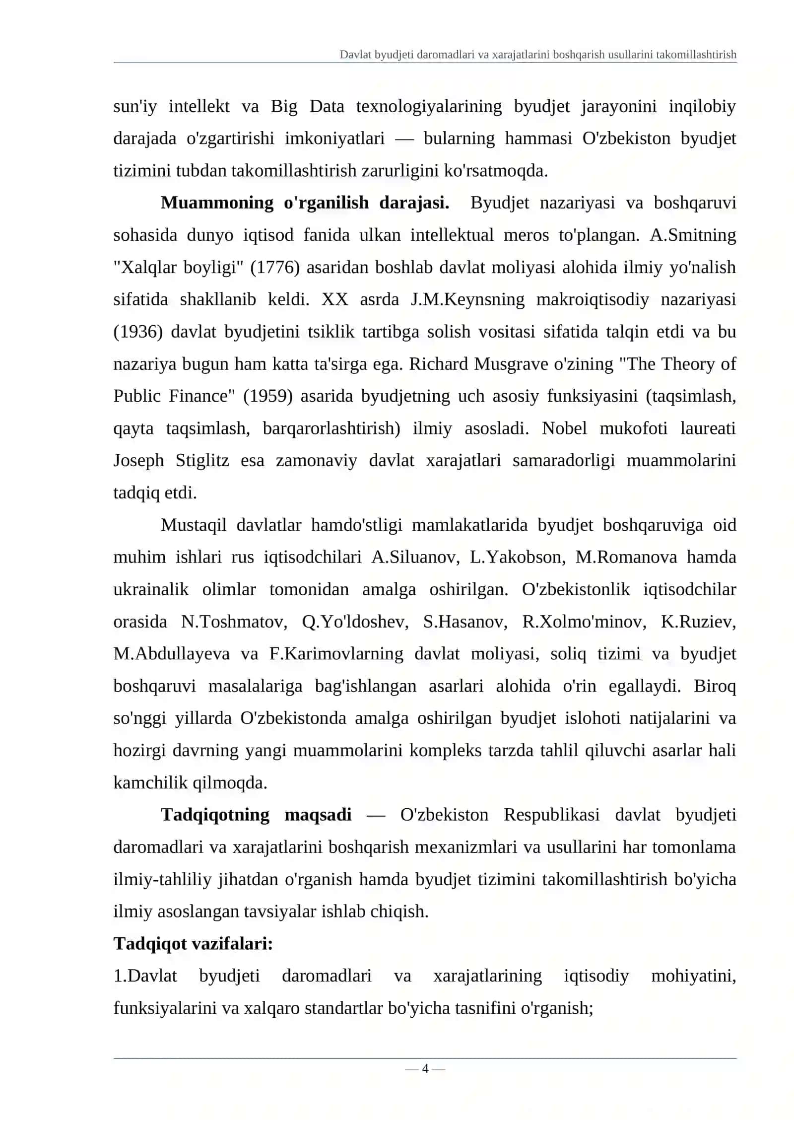 DAVLAT BYUDJETI DAROMADLARI VA XARAJATLARINI BOSHQARISH USULLARINI TAKOMILLASHTIRISH 4