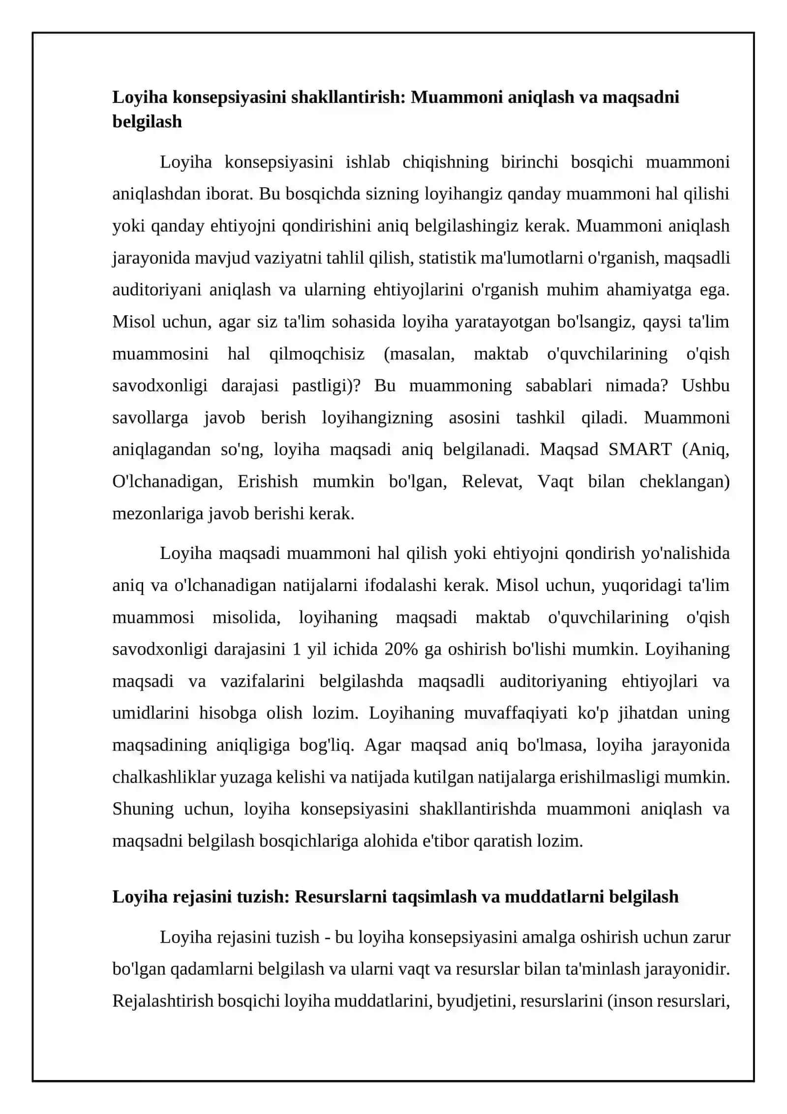 O'z medialoyihasini ishlab chiqish va taqdim etish 4