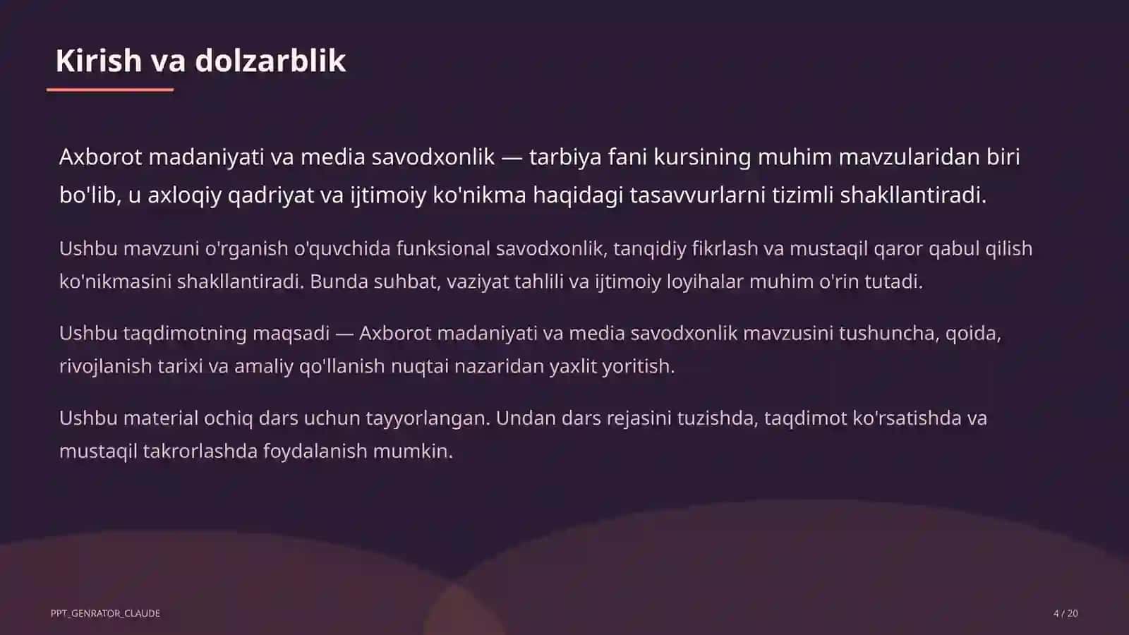 Axborot madaniyati va media savodxonlik (9-sinf) 4