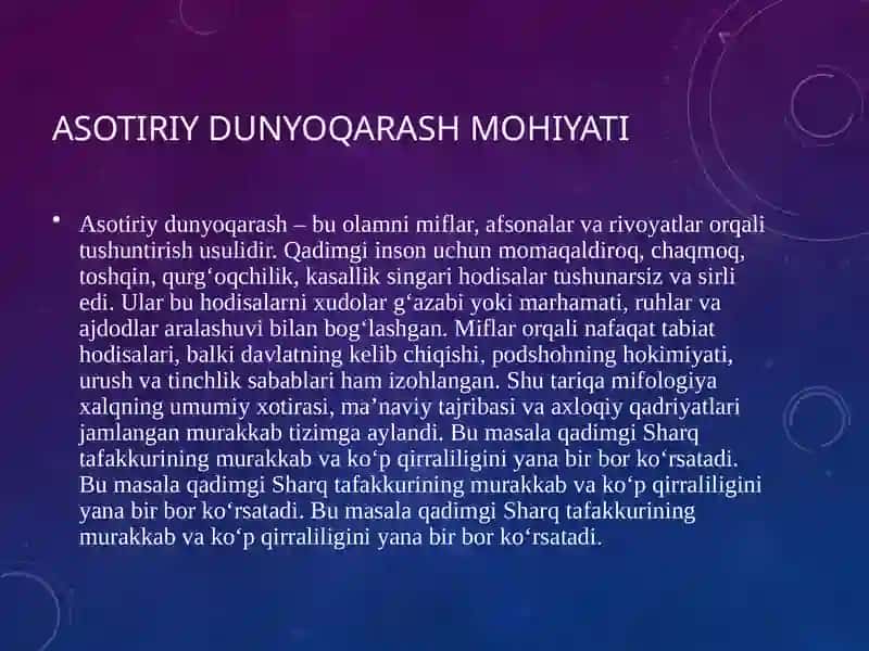 Qadimgi Sharqda Asotiriy Tasavvurlar va Falsafiy Bilimlar 4