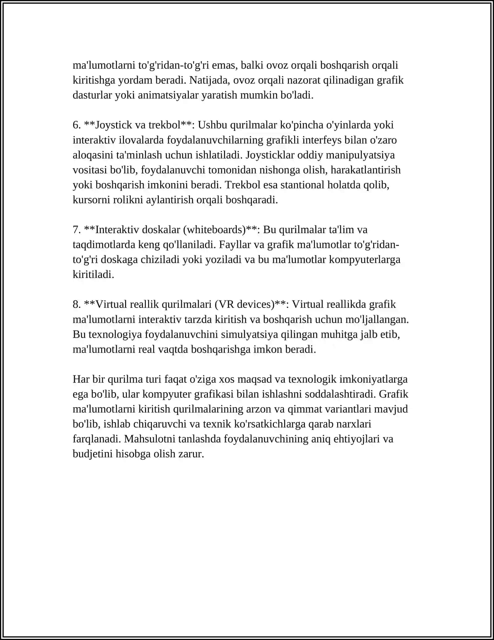GRAFIK AXBOROTLARNI KIRITISHNING MAXSUS VOSITALARIDAN FOYDALANISH 4